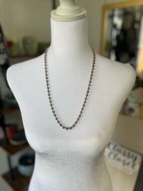 Classic Hematite Bead Necklace - Timeless Silver-Tone Women’s Jewelry